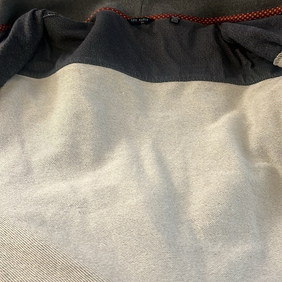 TED BAKER Gray Knit Terry Button Front Cardigan Sweater - Picture 14 of 16